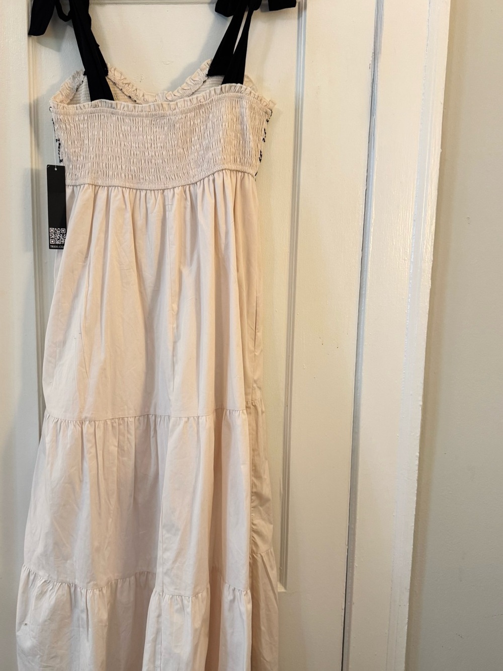 Trixxi Smocked Dress with Ribbon Tie Straps NWT - Picture 3 of 6